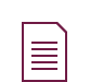 Icon showing maroon outline of a page